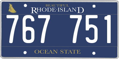RI license plate 767751