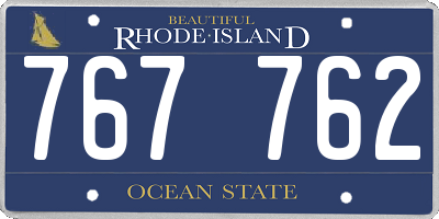 RI license plate 767762