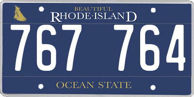 RI license plate 767764