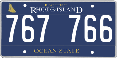 RI license plate 767766