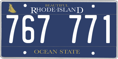 RI license plate 767771