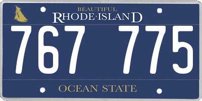 RI license plate 767775