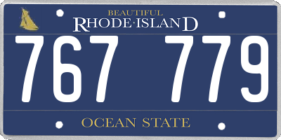 RI license plate 767779