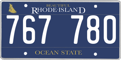 RI license plate 767780