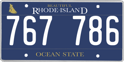 RI license plate 767786