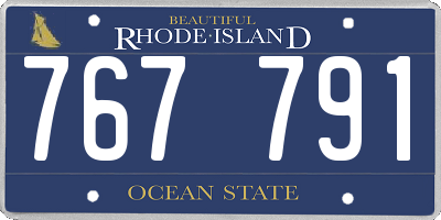 RI license plate 767791