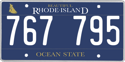 RI license plate 767795