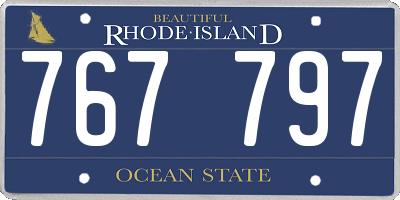 RI license plate 767797