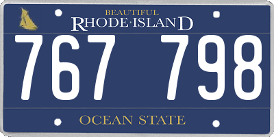 RI license plate 767798
