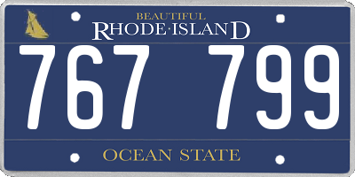 RI license plate 767799