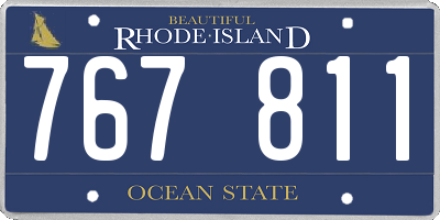 RI license plate 767811