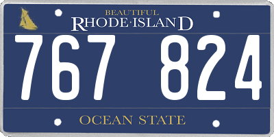 RI license plate 767824