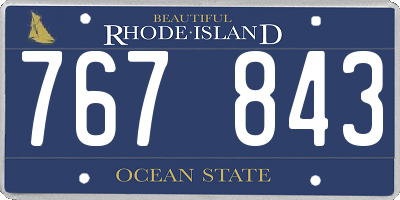 RI license plate 767843