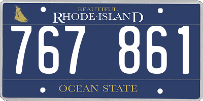 RI license plate 767861