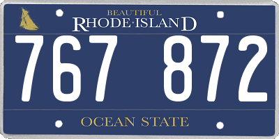 RI license plate 767872