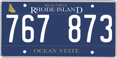 RI license plate 767873