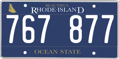 RI license plate 767877