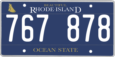 RI license plate 767878