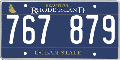 RI license plate 767879