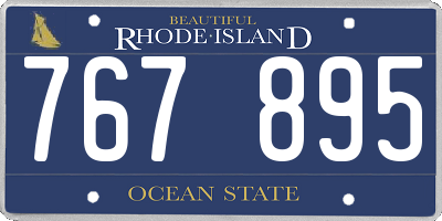 RI license plate 767895