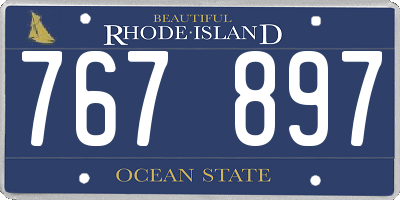 RI license plate 767897