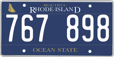 RI license plate 767898