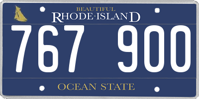 RI license plate 767900