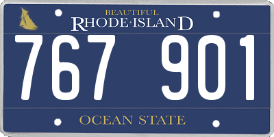 RI license plate 767901