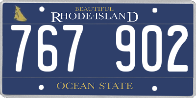 RI license plate 767902