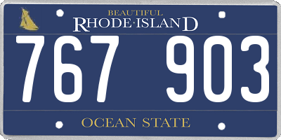 RI license plate 767903