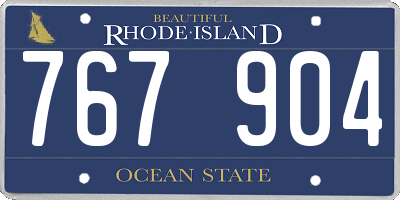RI license plate 767904