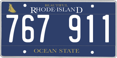 RI license plate 767911