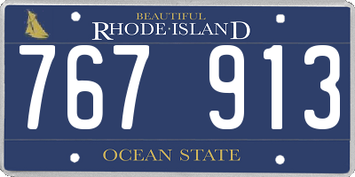RI license plate 767913