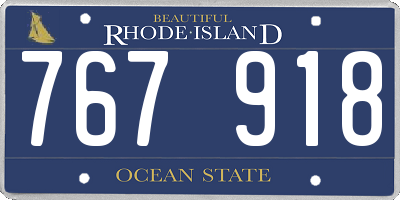 RI license plate 767918