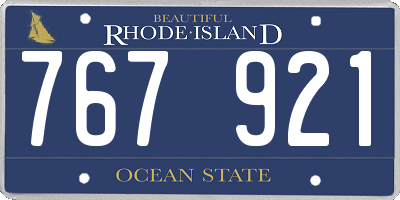 RI license plate 767921