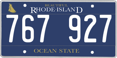 RI license plate 767927