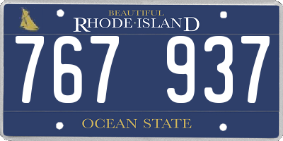 RI license plate 767937