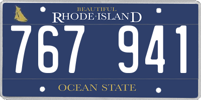 RI license plate 767941