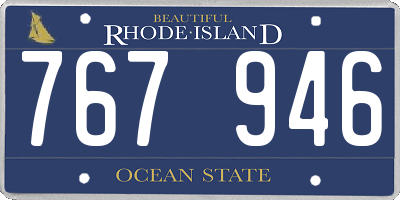 RI license plate 767946
