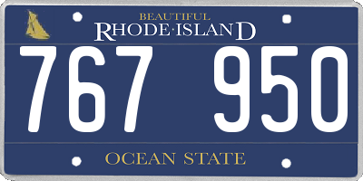 RI license plate 767950