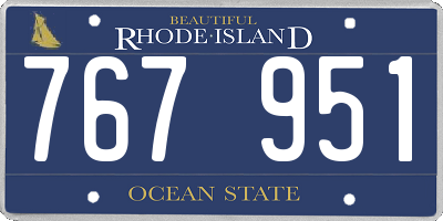 RI license plate 767951