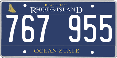RI license plate 767955
