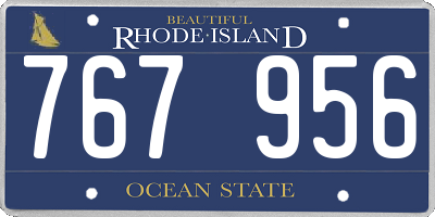 RI license plate 767956
