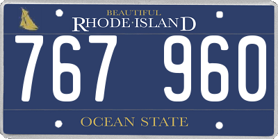 RI license plate 767960