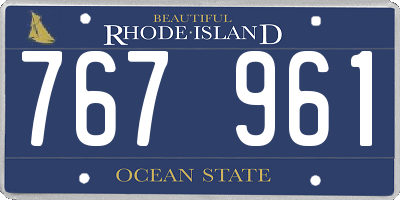 RI license plate 767961
