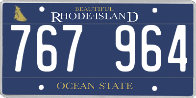 RI license plate 767964