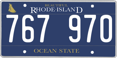 RI license plate 767970