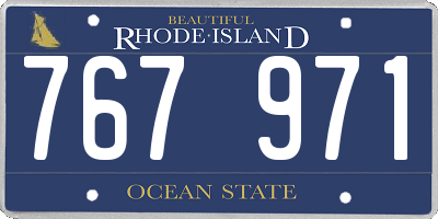 RI license plate 767971