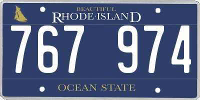RI license plate 767974