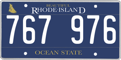 RI license plate 767976